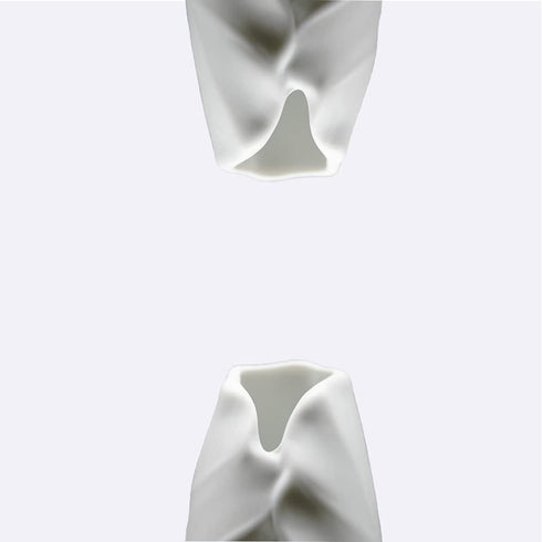 8.2Inch White Modern Decorative Ceramic Vase , Unique Bottle Mouth and Simple Lines Design for Bookshelf Fireplace Flowers Home Office Decoration
