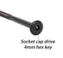 cSeao 10-Pack M6 100mm Black Socket Cap Screws Barrel Nuts Set for Furniture Crib Chairs Bunk Bed (M6x100mm)
