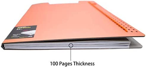 Foldable Clipboard, Enclosed Clipboards Folio,360 Degree Flip Folio Clipfolio,Closing Clipboard Padfolio, Used for Nurse Clipboard and Office Arch Clipboard,Colorful Covered Clipboard. (Orange, Upper)