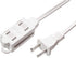 Amazon Basics 3-Foot 2-Prong Indoor Extension Cord Power Strip - Standard Plug - 13 Amps, 1625 Watts, 125 VAC - 2-Pack, White