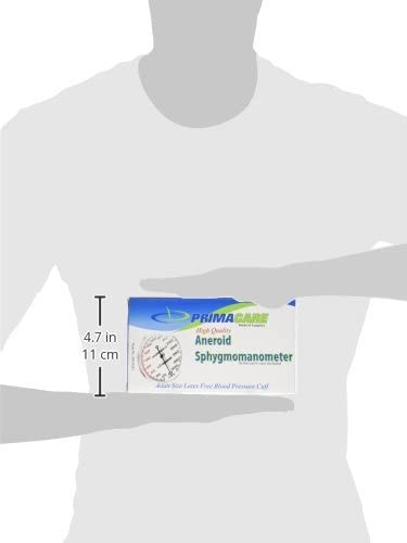 Primacare DS-9192 Classic Series Adult Size Professional Blood Pressure Kit with Aneroid Sphygmomanometer, Latex-Free Inflation System BP KIT with Nylon Cuff and Stethoscope