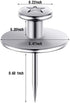 Double Headed Picture Hangers Nails Small Head Thumb Tacks Wall Hanging Picture Photo Hanging Hook Pins for Home Office Hanging Picture Photo Decorations (Silver,25 Pieces)
