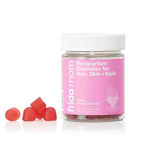 Frida Mom Postpartum Supplement Set |Postpartum Gummies for Hair, Skin + Nails (40 Count)