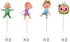 Cocomelon Cake topper for children's birthday party, cake decoration for baby shower (cocomelon 24pcs)