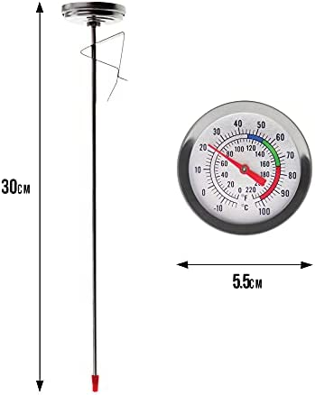 Candle Thermometer for Candle Making - DIY Wax Candle Making Supplies - Ideal Candle Making Thermometer with Clip and 300mm Stainless Steel Probe