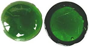 Rastogi Handicrafts Tiny Centerpieces, Glass Gems for Vase Fillers,Wedding Decoration Pebbles One Side Flat Small 100 pcs (Green) 12 mm