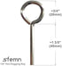 1/8” Standard Hex Dogging Key with Full Loop, Allen Wrench Door Key for Push Bar Panic Exit Devices, Solid Metal - 10 Packs