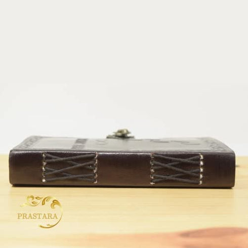 PRASTARA Leather Journal – Small Leather Journals – Vintage Leather Journal for Men & Women – Handmade Leather Notebook – Unlined paper Sketchbook Drawing Journal – 5 x 7 Inch – THE JOURNEY
