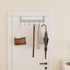 UDENIS Over Door Hook,Over Door Heavy Duty Metal Long Hanger,Bath,Bedroom,Dorm,Closet,Office Over Door Organizer,Screwless Back of Door Hook for Coat,Hat,Purse,Bagpack,Clothing,Jacket (Silver)