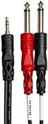 Hosa CMP-153 3.5 mm TRS to Dual 1/4" TS Stereo Breakout Cable, 3 Feet
