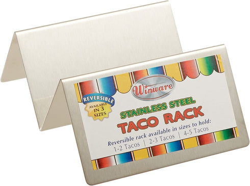 Winco TCHS-12 1-2 Compartments Stainless Steel Taco Holder (Set of 3)