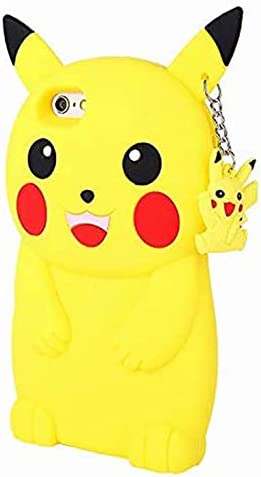 TopSZ Yellow Pikacu Case for iPhone 7/8/SE 2022/2020,3D Cartoon Animal Cover,Girls Kids Teens Boys Man Animated Cool Fun Cute Kawaii Soft Funny Unique Character Cases for iPhone 7/8/SE 2022/2020 4.7"