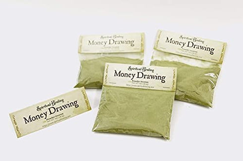 Spiritual Healing - Money Drawing Powder, Fast Luck Lotto, Makko Powder, Incense Making Kit, Money Drawing Candle, Loose Incense, Handcrafted with Herbs - 1 oz