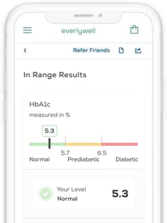 Everlywell HbA1c Test - at-Home Collection Kit Measures Hemoglobin A1c - Accurate Results from a CLIA-Certified Lab Within Days - Ages 18+