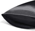 BEDELITE Satin Silk Body Pillow Pillowcase for Hair and Skin, Premium and Silky Black Long Body Pillow Case Cover 20x54 with Envelope Closure