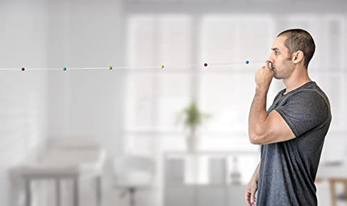 Brock String - Vision Convergence Training - Convergence Insufficiency Tool - Train Vision, Athletic Performance, and More!, White, 6 foot