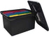 ADVANTUS File Tote with Lid, 19 x 15.5 x 11 Inches, Black (34052)