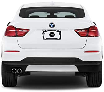 DMSE Palm Tree Beach Theme Universal Metal License Plate Frame Cool Decorative Design for Any Vehicle (Black)