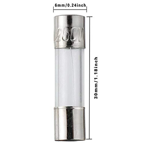 BOJACK 15 Values 200 pcs Fast-Blow Glass Fuses Assortment Kit 5x20mm 250V 1 5 10 15 20A 6x30mm 250V 1 2 3 5 6 7 8 10 15 20A amp packag in a Clear Plastic Box