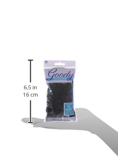 Goody Ouchless Womens Elastic Hair Tie - 70 Count, Black - 4MM for Medium Hair- Hair Accessories for Women Perfect for Long Lasting Braids, Ponytails and More - Pain-Free