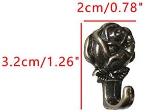 BAMI-LEE House Rose Push Pin Picture Hanger, Piece-18 Picture Hanging Nails on Wooden or Fabric Wall,Perfect for Decorative Photo Wall ,Jewelry Display (Antique Bronze)