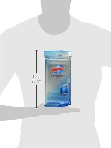 Windex Electronics Wipes, Pre-Moistened, Provides Streak-Free Shine, 25 Count