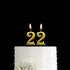 MAGJUCHE Gold 22nd Birthday Numeral Candle, Number 22 Cake Topper Candles Party Decoration for Girl Or Boy