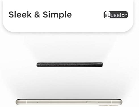 Stick-On Phone Wallet for Back of iPhone or Android Case | 6 Sleeve Credit Card Holder - Pocket for Cards, Money & ID - Built-in Stand - Waterproof Material - Travel, Work & Life-Proof - Black