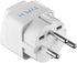Ceptics Israel Power Adapter Travel Universal Plug,Works in Palestine,Jerusalem,Holy City-Perfect for Charging your Electronic Devices (Type H)- Safe Grounded Connection-3 Pack (GP-14-3PK),White