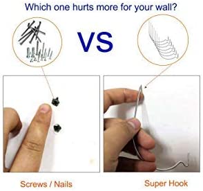 Super Hooks Picture Hanger,Gorilla Hooks - Hang Art, Clock, Shelves, Mirrors, Frames, or Planters for Home and Office Decorations-30pcs