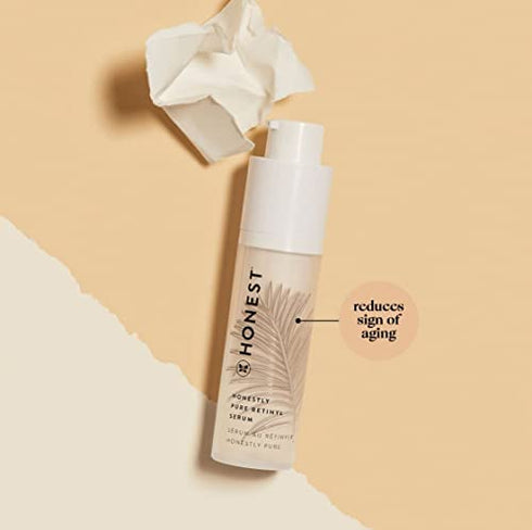 The Honest Company Beauty Honestly Honestly Pure Retinyl Serum with Retinyl Linoleat to help reduce the appearance of fine lines + wrinkles | Dermatologist Tested | Vegan + Cruelty Free | 1 Fl. Oz.