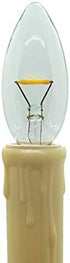 Celestial Lights Six LED Window Candle Replacement Bulbs for Plug-in Window Candles - Works with All Sensor, Timer, or Switch Models