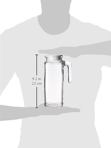 Bormioli Rocco Gelo Jug with White Lid, 41-Ounce