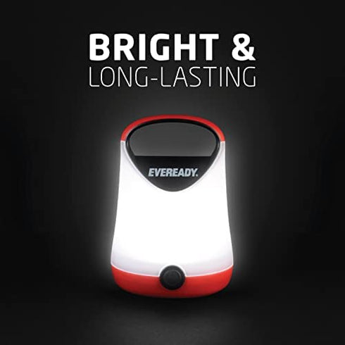 Eveready LED Camping Lantern, Bright Battery Powered Lantern, Water Resistant Hurricane Supplies, 100 Hour Run-time, Pack of 1