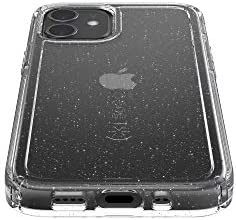 Speck Products Gemshell Glitter iPhone 12 Mini Case, Clear/Clear with Gold Glitter, 137597-9221