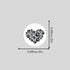 Black Paw Print Heart-Shaped Stickers for Animal Causes - Stickers for Pet Lovers, Pet Businesses, Animal Clinics, Labels, Scrapbooks and More! (250 Stickers)