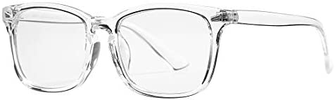 COASION Clear Glasses for Women Men Square Frame Fake Non-prescription Eyeglasses