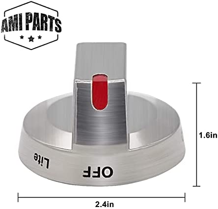 AMI PARTS DG64-00473A Range Burner Dial Knob Range Oven Knob Replacement for Samsung Gas Range NX58F5700WS NX58K7850SS NX58H5600SS NX58J7750SS NX58H5650WS NX58M6850SS