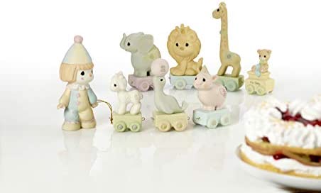 Precious Moments, It's Your Birthday Go Bananas, Birthday Train Age 15, Bisque Porcelain Figurine, 142035