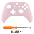 eXtremeRate Cherry Blossoms Pink Faceplate Cover, Front Housing Shell Case, Comfortable Soft Grip Replacement Kit for Xbox One S & Xbox One X Controller (Model 1708) - Controller NOT Included
