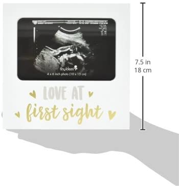 Tiny Ideas Love at First Sight Sonogram Keepsake Photo Frame, Ultrasound Photo Frame for Baby Girl or Baby Boy