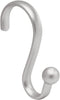 iDesign Axis Decorative Steel Shower Curtain Hooks - 2.91" x 0.5" x 2.11", Silver (Pack of 12)