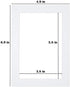 Egofine 5x7 White Picture Mats Pack of 14, Frame Mattes for 4x6 Pictures, Acid Free, 1.2mm Thickness, with Core Bevel Cut