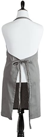 DII Everyday Basic Kitchen Collection, Plus Size Apron, Gray