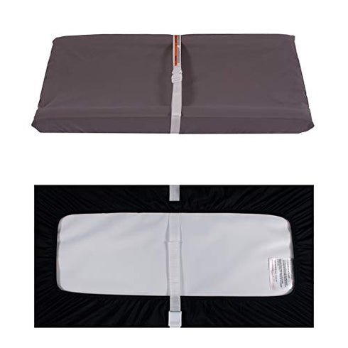Belsden 2 Pack Waterproof Changing Pad Cover, Soft Microfiber Diaper Change Table Sheets for Baby Boys and Girls, Fit 32" x 16" Changing Pad, Machine Washable Durable, Black & Dark Grey