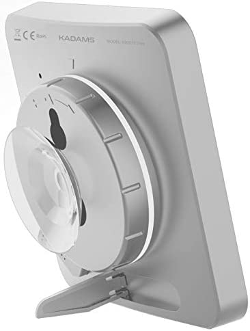 KADAMS Digital Bathroom Shower Kitchen Clock Timer with Alarm, Waterproof for Water Splashes, Visual Countdown Timer, Time Management Tool, Indoor Temperature Humidity, Suction Cup, Hole Stand - White
