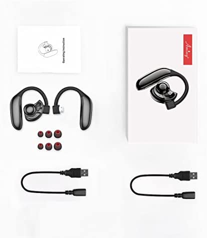 AMINY Bluetooth Headset Wireless Bluetooth Earpiece-Compatible with Android/iPhone/Smartphones/Laptop-28 Hrs Playing Time V5.2 Bluetooth Earbuds Wireless Headphones with Noise Cancelling Mic