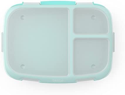 Bentgo Fresh Tray (Aqua) with Transparent Cover - Reusable, BPA-Free, 4-Compartment Meal Prep Container with Built-In Portion Control for Healthy At-Home Meals and On-the-Go Lunches