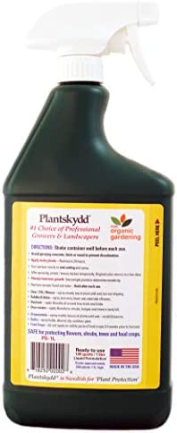 Plantskydd Animal Repellent - Repels Deer, Rabbits, Elk, Moose, Hares, Voles, Squirrels, Chipmunks and Other Herbivores; Ready to Use Liquid - 32 Oz Spray Bottle (PS-1L)