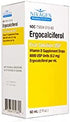 Vitamin D2 Liquid Drops as Ergocalciferol, Faster Absorption, 400iu Vitamin D2 8,000 USP, 1,200 Servings, 60ml - 2 fl.oz.